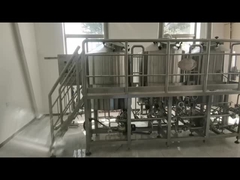 500L multi-manifold 3 vessels brewhouse with false bottom and raker